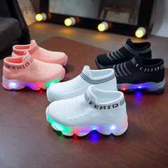 Flying Woven Kids Flat led Light Shoes | LED shoes For Small Kids
