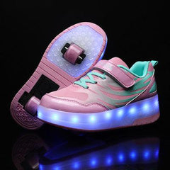 Heelys LED Luminous Rechargeable Lightweight Roller Shoes Two-wheeled Boys And Girls Light Shoes Wheel Shoes