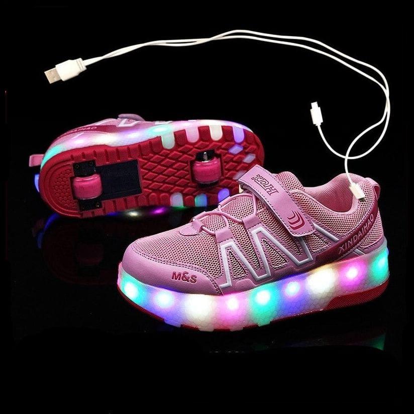 whatagift.com.au 0 Led Light Up Shoes With Double Wheels For Children