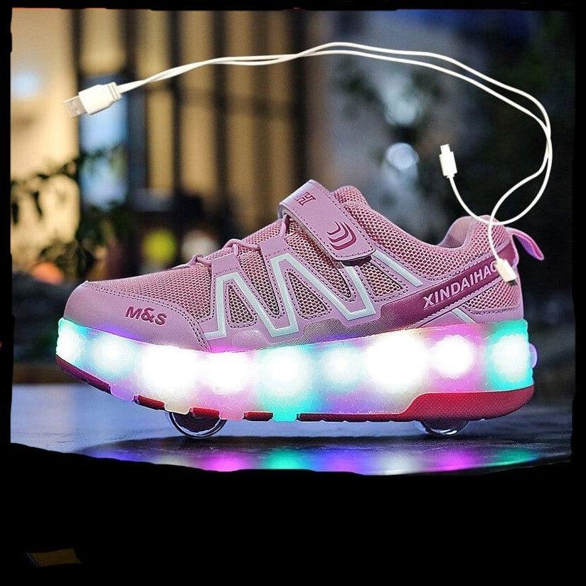 whatagift.com.au 0 Led Light Up Shoes With Double Wheels For Children