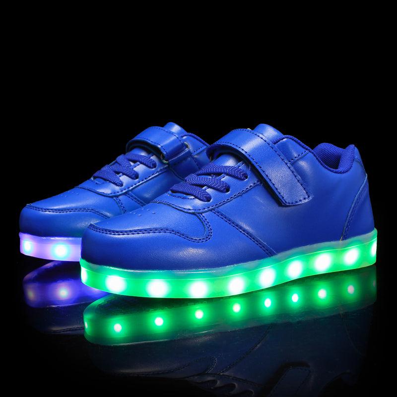 Glowing Night Led Shoes For Kids - Blue  | Led Light Shoes | ledlegs.