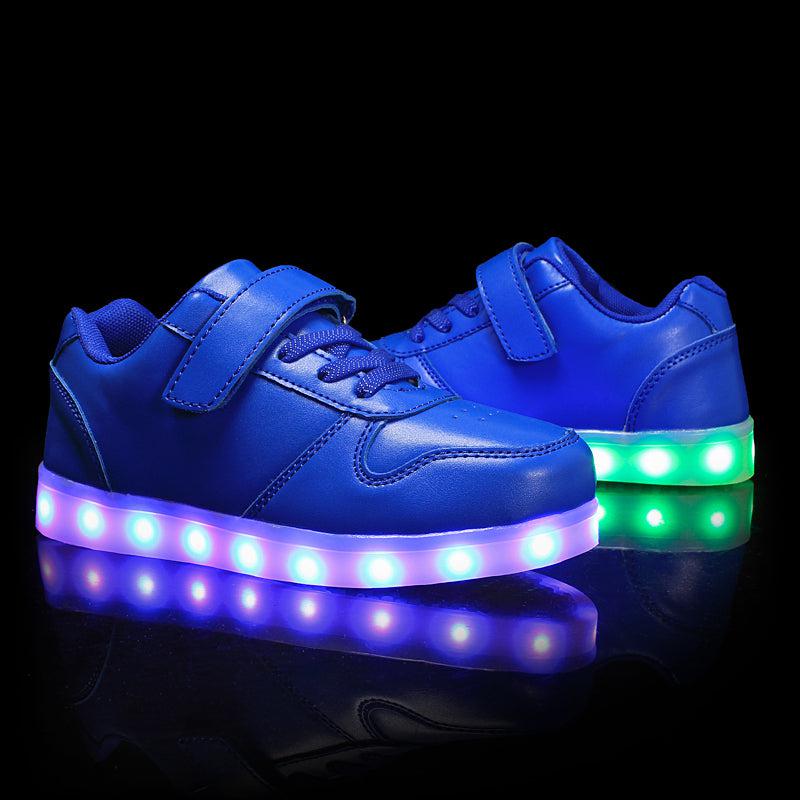 Glowing Night Led Shoes For Kids - Blue  | Led Light Shoes | ledlegs.