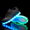 Glowing Night Led Shoes For Kids - Black | Kids Led Light Shoes | ledlegs.