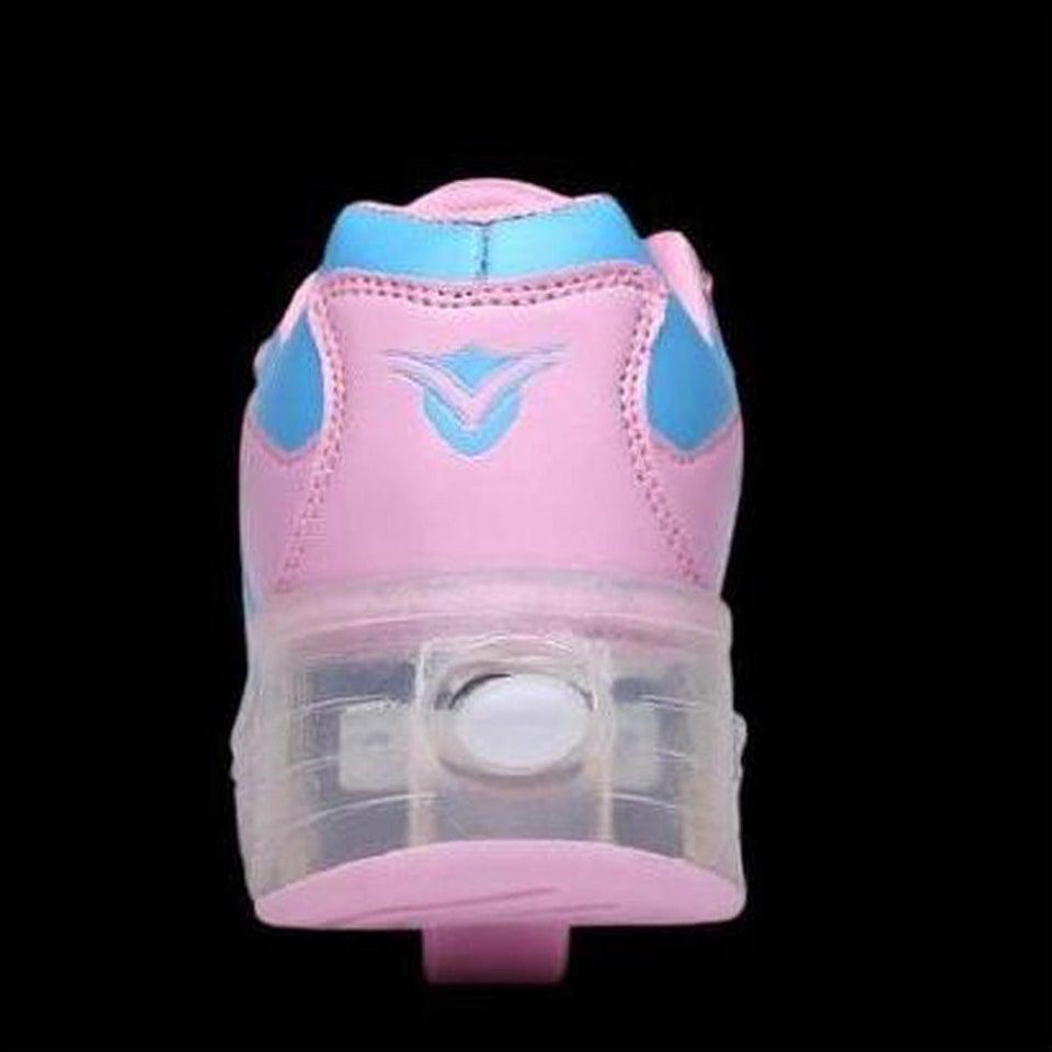 Led Roller Shoes Pink Wiggle  | Kids Led Light Shoes  | Kids Led Light Roller Shoes  | Led Light Shoes For Girls & Boys | ledlegs.