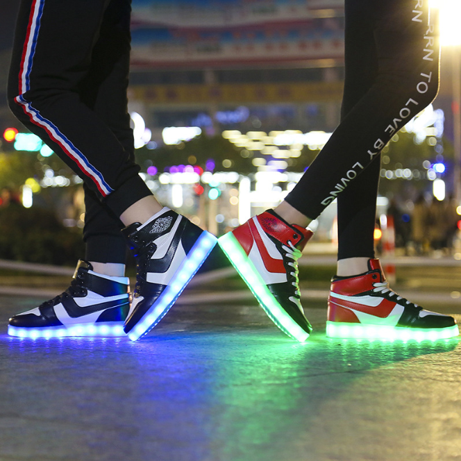 Stylish Led High Top Led Sneakers | Light Up Shoes  | Led Light Shoes For Men & Women