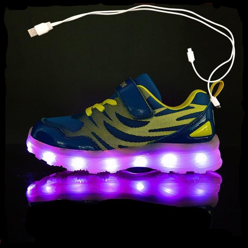 whatagift.com.au 918 Light Blue / 25 Insole 16CM Led Usb Recharge Luminous Shoes For Kids