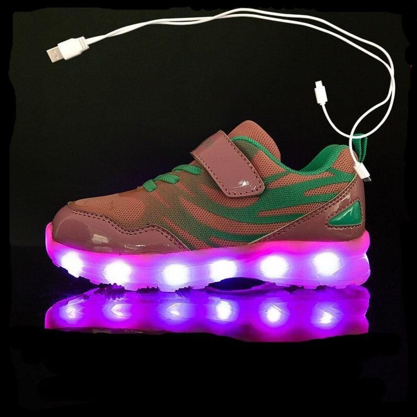 whatagift.com.au 918 Pink / 25 Insole 16CM Led Usb Recharge Luminous Shoes For Kids
