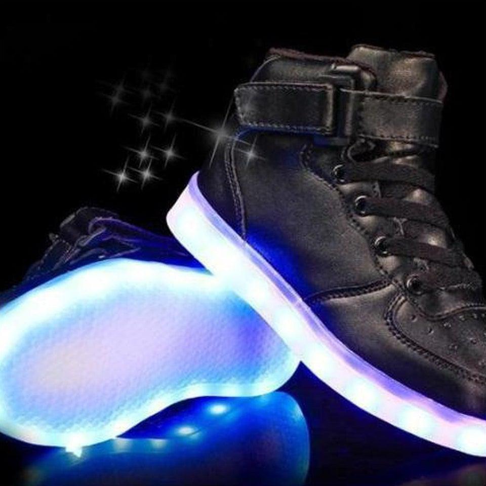 Led Sneakers Black 7 Led Light Colors  | Men & Women Shoes | Led Light Shoes For Men  | Led Light Shoes For Women | ledlegs.