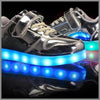 Glowing Night Led Shoes For Kids - Silver | Kids Led Light Shoes | ledlegs.