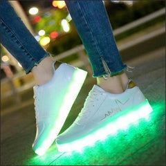 Led Shoes White And Gold Zag  | Dancing Led Light Shoes  | Kids Led Light Shoes  | Led Light Shoes For Men  | Led Light Shoes For Women
