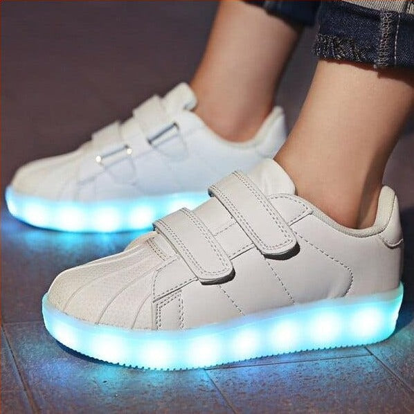 whatagift.com.au Beige / 1 Led USB charging glowing Sneakers for Children