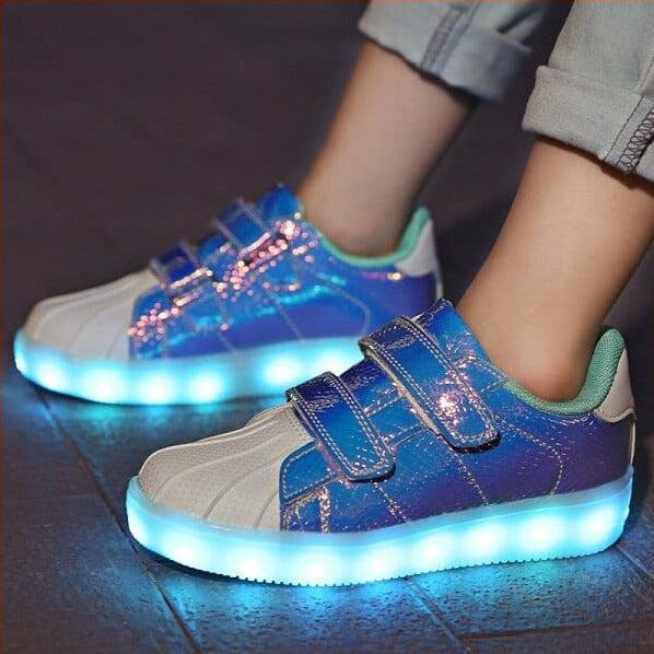 whatagift.com.au Blue / 1 Led USB charging glowing Sneakers for Children