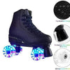 Flash Roller Skates Led Lighting Shoes Black  | Led Light Roller Skates | ledlegs.