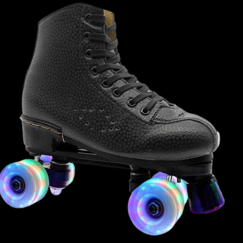 Flash Roller Skates Led Lighting Shoes Black  | Led Light Roller Skates | ledlegs.