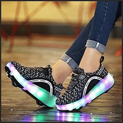 Led Roller Wheel Shoes For Kids With Easy Straps  | Kids Led Light Shoes  | Kids Led Light Roller Shoes