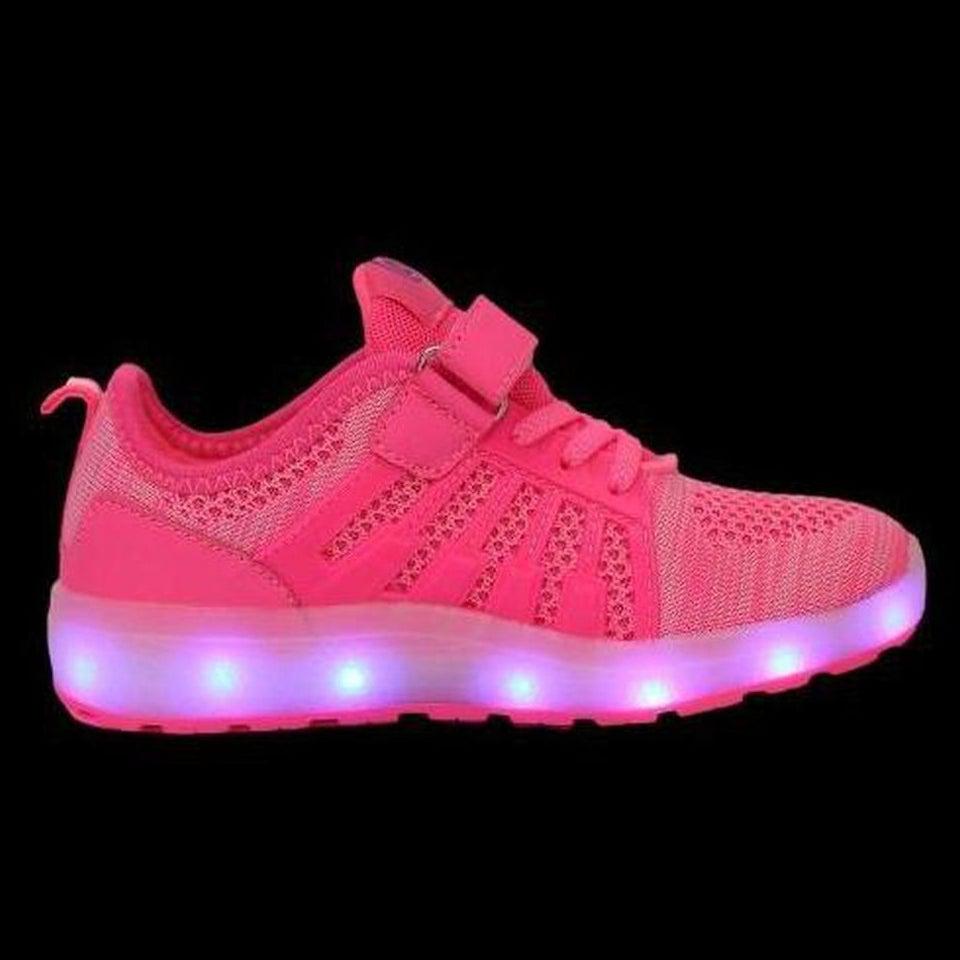 Hot Led Mesh Shoes Kids Pink  | Dancing Led Light Shoes  | Kids Led Light Shoes  | Led Light Shoes For Girls & Boys | ledlegs.