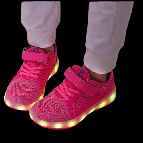 Hot Led Mesh Shoes Kids Pink  | Dancing Led Light Shoes  | Kids Led Light Shoes  | Led Light Shoes For Girls & Boys | ledlegs.