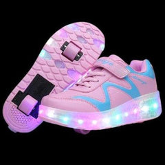 Led Roller Shoes Pink Wiggle  | Kids Led Light Shoes  | Kids Led Light Roller Shoes  | Led Light Shoes For Girls & Boys