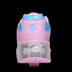 Led Shoes With Roller Wheels And Usb Charging Pink Shoes for Girls | Comfort Light Shoes