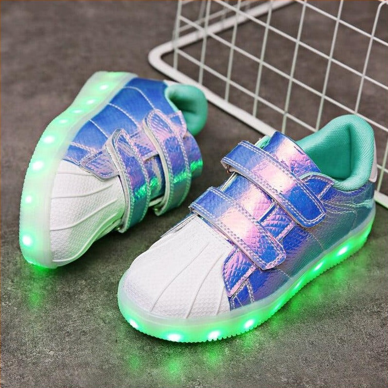whatagift.com.au Led USB charging glowing Sneakers for Children