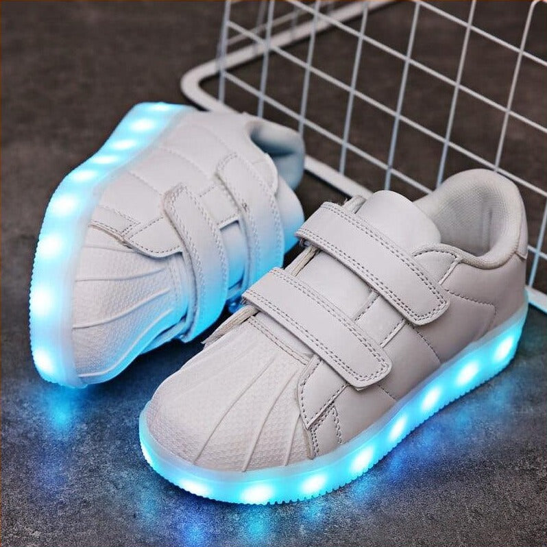 whatagift.com.au Led USB charging glowing Sneakers for Children