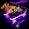 Shiny Roller Skates With Lights For Skating Arenas And Parties Gold  | Dancing Led Light Shoes  | Kids Led Light Shoes  | Kids Led Light Roller Shoes | ledlegs.